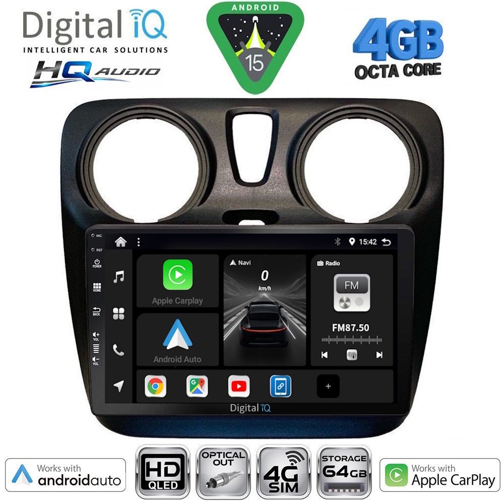 DIGITAL IQ BXK 19112_CPAA (9inc) MULTIMEDIA TABLET for DACIA DOKKER mod. 2012-2022 DIGITAL IQ BXK 19112_CPAA (9inc) MULTIMEDIA TABLET for DACIA DOKKER mod. 2012-2022
