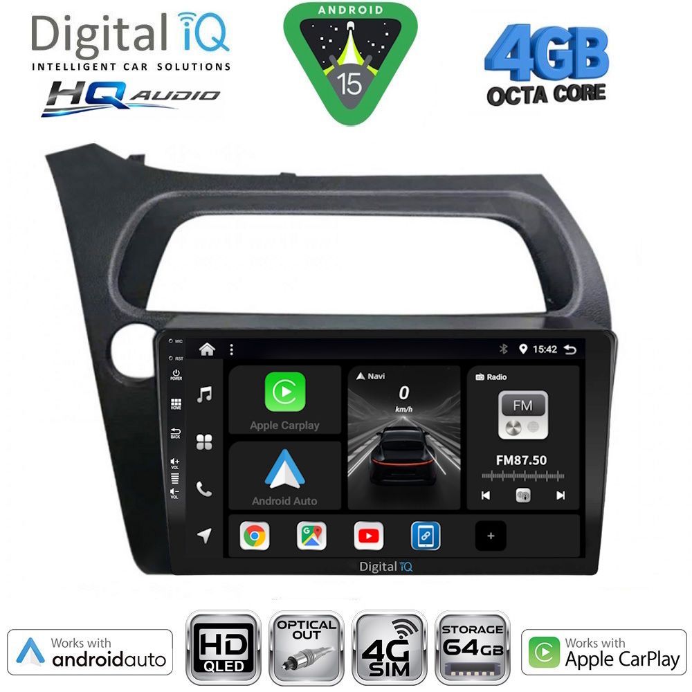 DIGITAL IQ BXK 19189_CPAA (9inc) MULTIMEDIA TABLET for HONDA CIVIC 3D-5D mod. 2006-2012 DIGITAL IQ BXK 19189_CPAA (9inc) MULTIMEDIA TABLET for HONDA CIVIC 3D-5D mod. 2006-2012