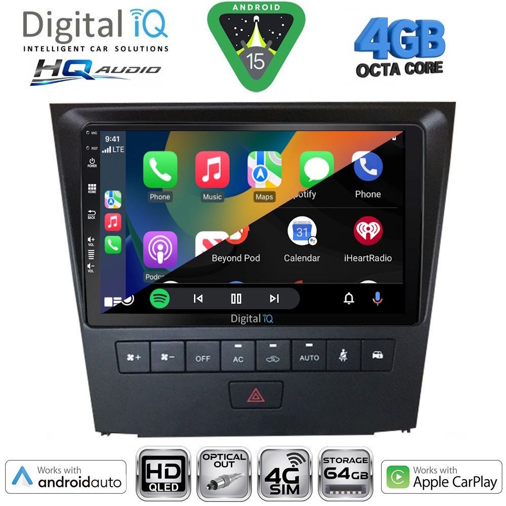 DIGITAL IQ BXK 19341_CPAA (9inc) MULTIMEDIA TABLET for LEXUS GS mod. 2004-2011 DIGITAL IQ BXK 19341_CPAA (9inc) MULTIMEDIA TABLET for LEXUS GS mod. 2004-2011