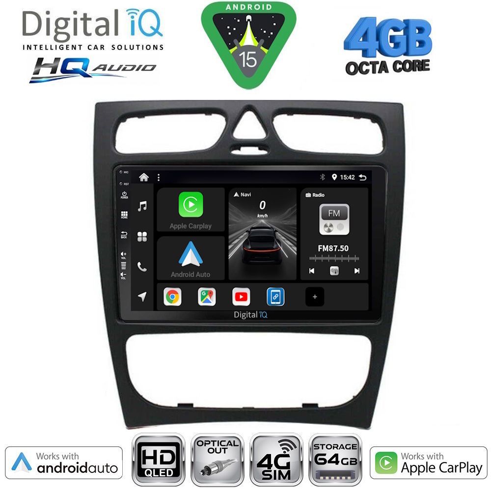DIGITAL IQ BXK 19402_CPAA (9inc) MULTIMEDIA TABLET for MERCEDES C (W203) mod. 1999-2004 DIGITAL IQ BXK 19402_CPAA (9inc) MULTIMEDIA TABLET for MERCEDES C (W203) mod. 1999-2004