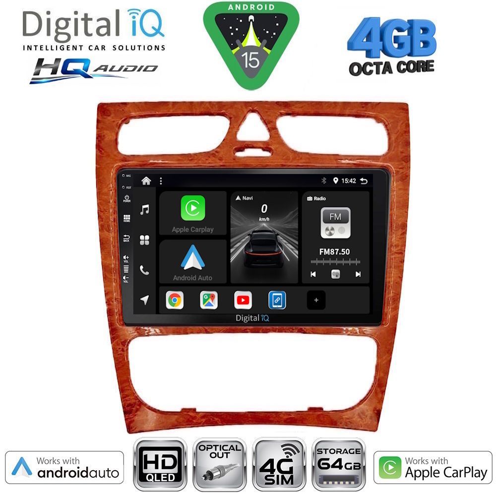 DIGITAL IQ BXK 19402CH_CPAA (9inc) MULTIMEDIA TABLET for MERCEDES C (W203) mod. 1999-2004 DIGITAL IQ BXK 19402CH_CPAA (9inc) MULTIMEDIA TABLET for MERCEDES C (W203) mod. 1999-2004