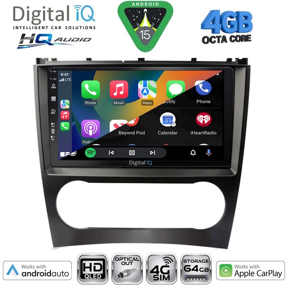 DIGITAL IQ BXK 19404_CPAA (9inc) MULTIMEDIA TABLET for MERCEDES C – CLK (W203-209) mod. 2004-2008 DIGITAL IQ BXK 19404_CPAA (9inc) MULTIMEDIA TABLET for MERCEDES C – CLK (W203-209) mod. 2004-2008