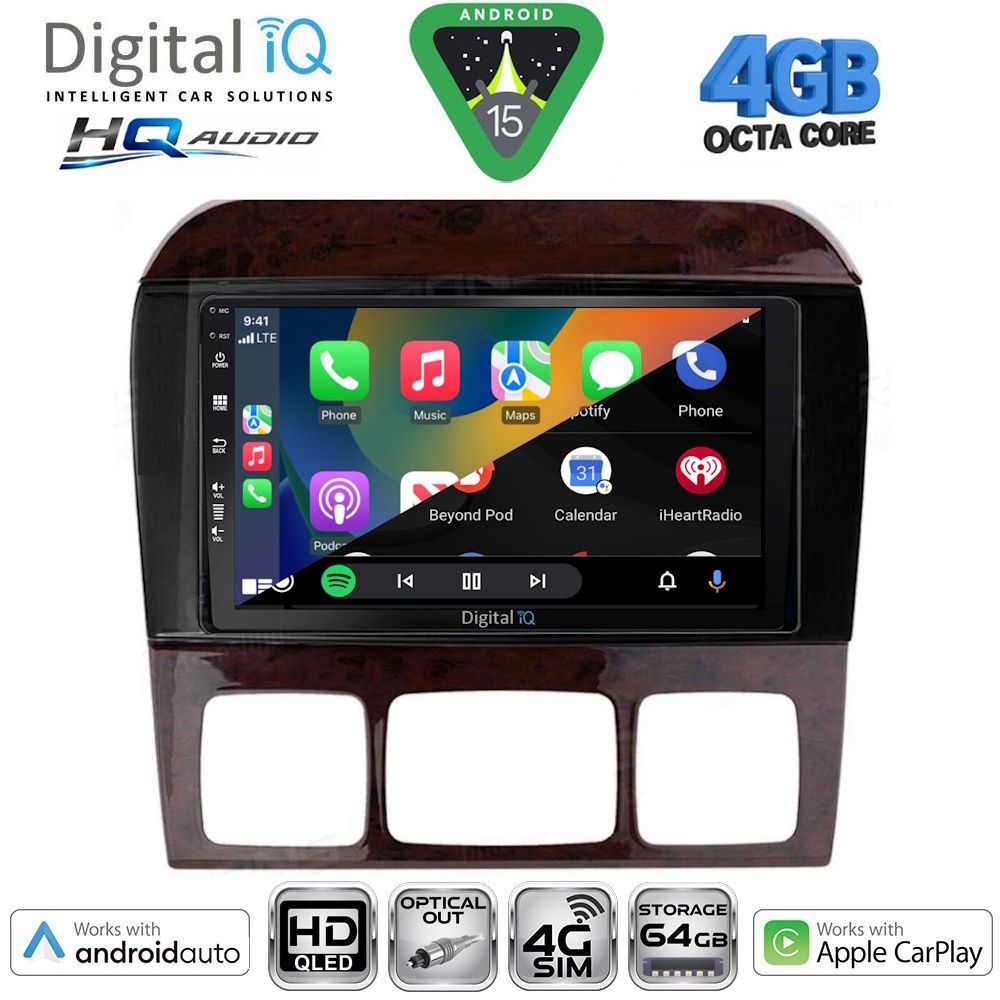 DIGITAL IQ BXK 19426_CPAA (9inc) MULTIMEDIA TABLET for MERCEDES S W220 mod. 1998-2005 DIGITAL IQ BXK 19426_CPAA (9inc) MULTIMEDIA TABLET for MERCEDES S W220 mod. 1998-2005