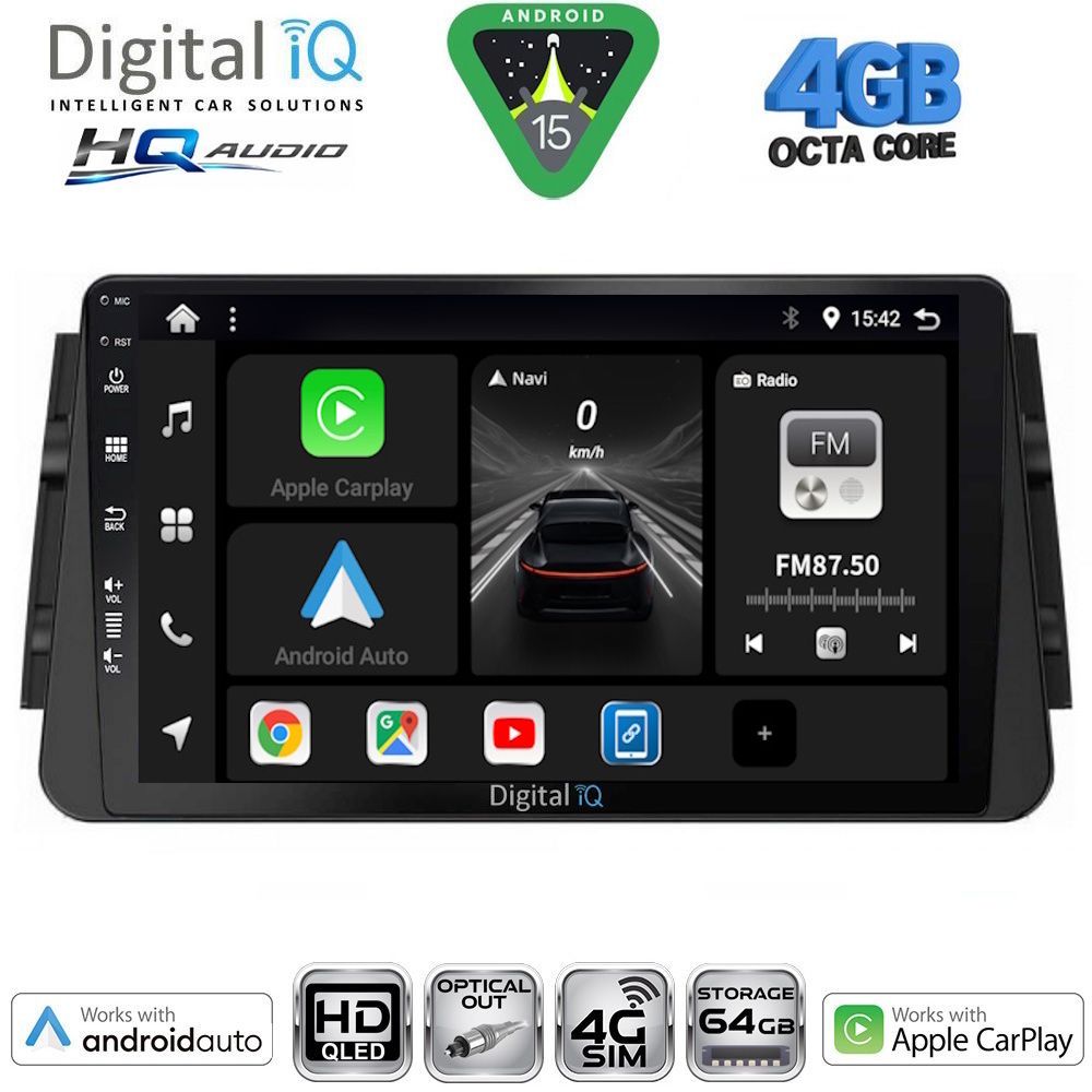 DIGITAL IQ BXK 19460_CPAA (9inc) MULTIMEDIA TABLET for NISSAN MICRA mod. 2017-2025 DIGITAL IQ BXK 19460_CPAA (9inc) MULTIMEDIA TABLET for NISSAN MICRA mod. 2017-2025