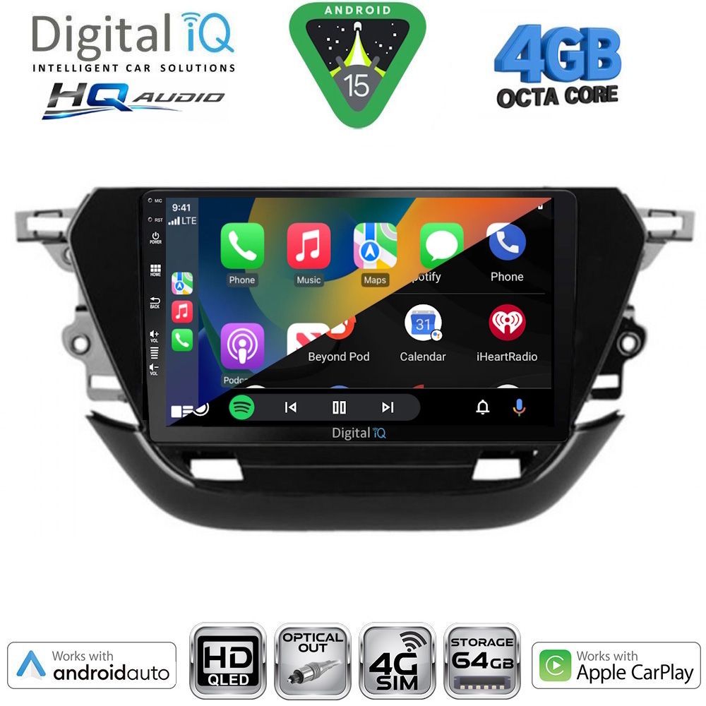 DIGITAL IQ BXK 19487_CPAA (9inc) MULTIMEDIA TABLET for OPEL CORSA F mod. 2019-2024 DIGITAL IQ BXK 19487_CPAA (9inc) MULTIMEDIA TABLET for OPEL CORSA F mod. 2019-2024