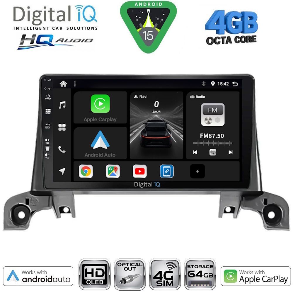 DIGITAL IQ BXK 19519_CPAA (9inc) MULTIMEDIA TABLET for PEUGEOT 3008 - 5008 mod. 2016-2024 DIGITAL IQ BXK 19519_CPAA (9inc) MULTIMEDIA TABLET for PEUGEOT 3008 - 5008 mod. 2016-2024