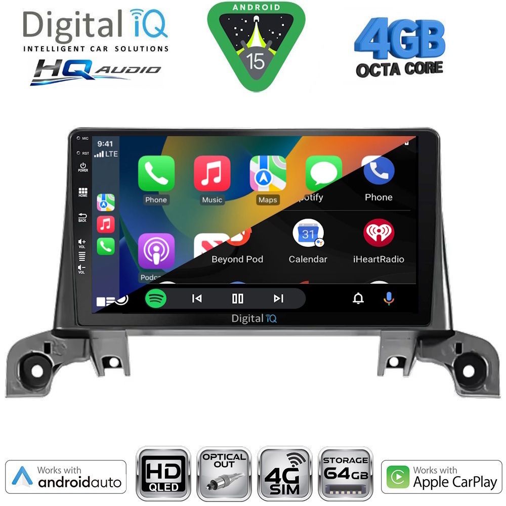 DIGITAL IQ BXK 19519_CPAA (9inc) MULTIMEDIA TABLET for PEUGEOT 3008 - 5008 mod. 2016-2024 DIGITAL IQ BXK 19519_CPAA (9inc) MULTIMEDIA TABLET for PEUGEOT 3008 - 5008 mod. 2016-2024
