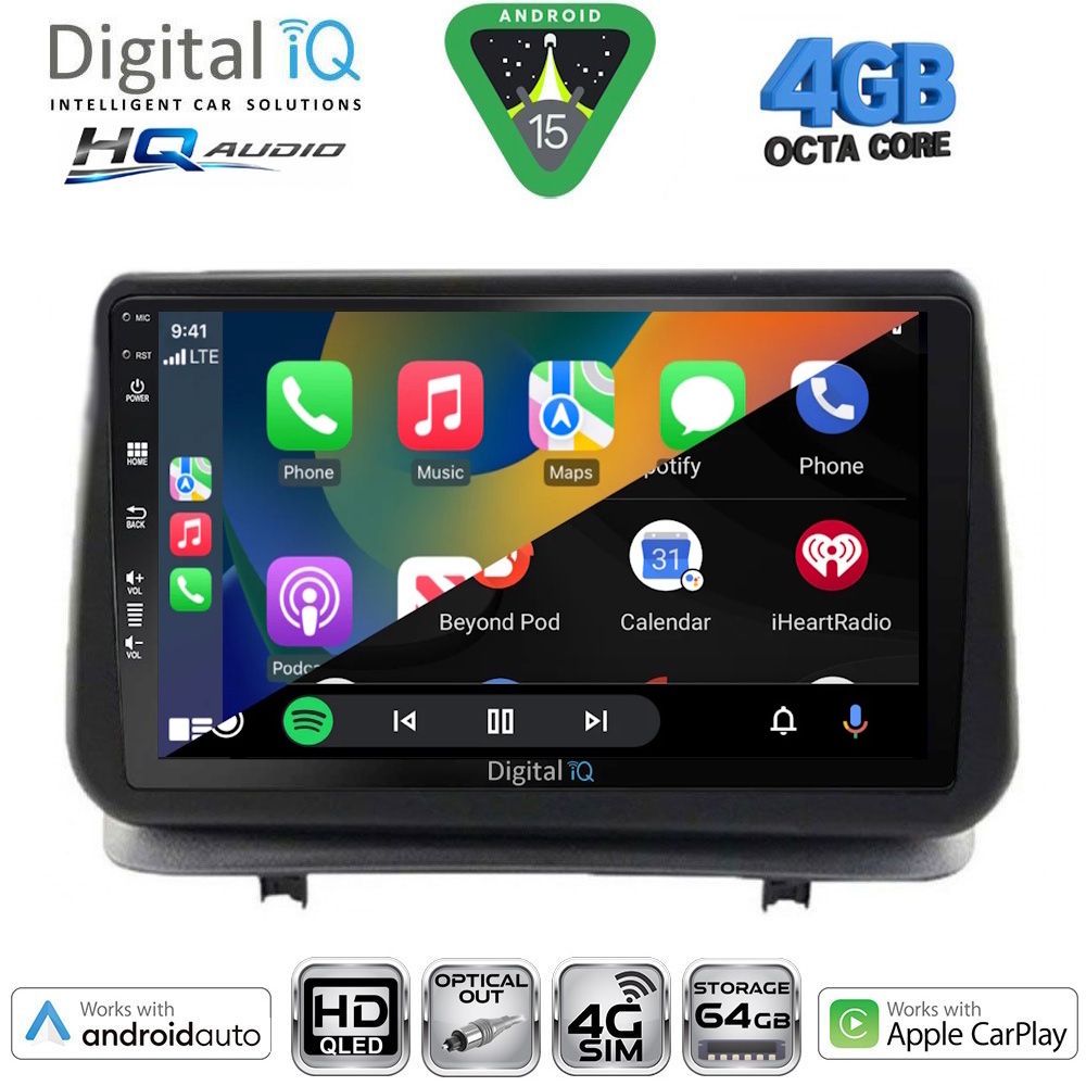 DIGITAL IQ BXK 19543_CPAA (9inc) MULTIMEDIA TABLET for RENAULT CLIO mod. 2005-2011 DIGITAL IQ BXK 19543_CPAA (9inc) MULTIMEDIA TABLET for RENAULT CLIO mod. 2005-2011
