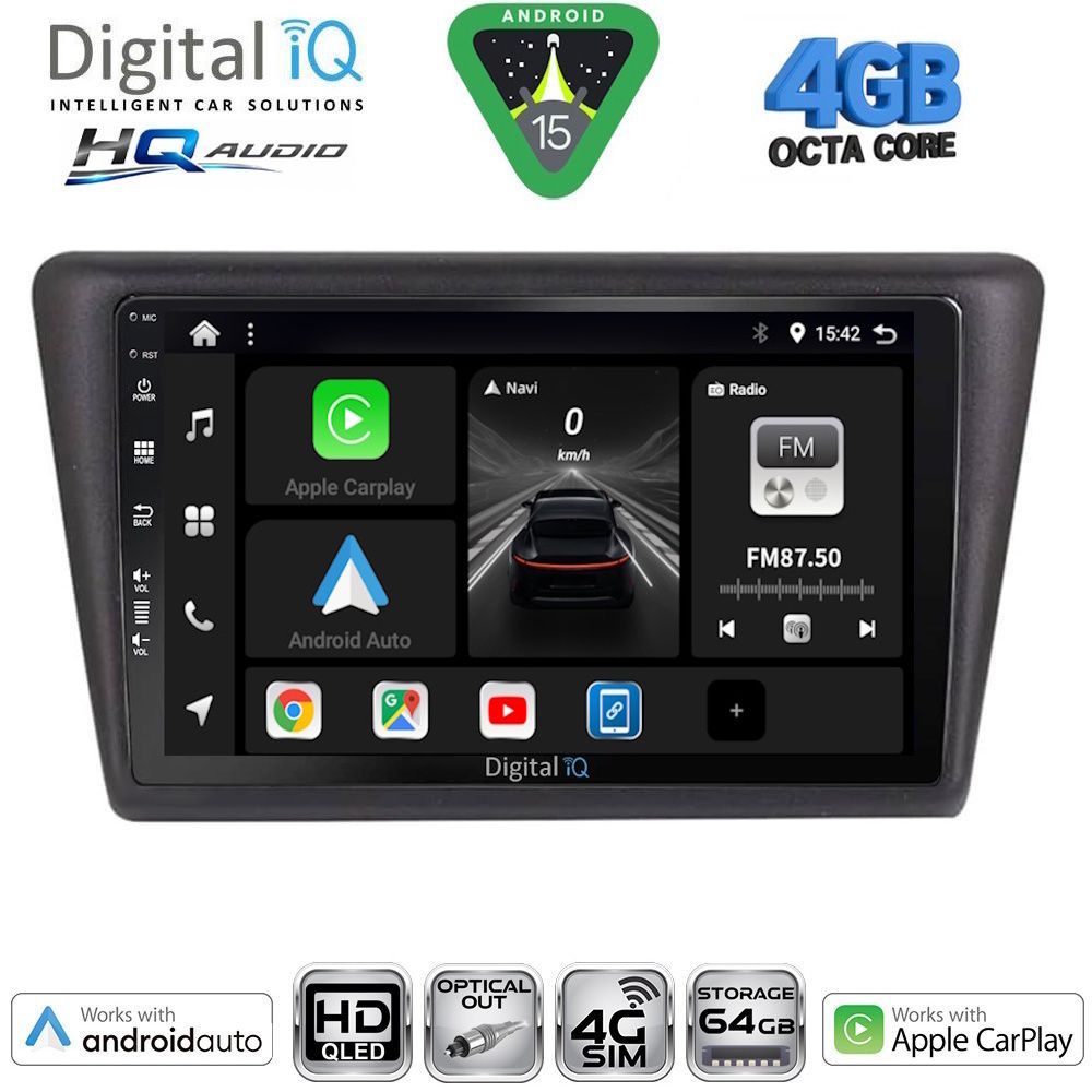 DIGITAL IQ BXK 19600_CPAA (9inc) MULTIMEDIA TABLET for SKODA RAPID SPACEBACK mod. 2014-2019 DIGITAL IQ BXK 19600_CPAA (9inc) MULTIMEDIA TABLET for SKODA RAPID SPACEBACK mod. 2014-2019