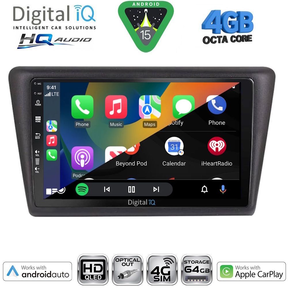 DIGITAL IQ BXK 19600_CPAA (9inc) MULTIMEDIA TABLET for SKODA RAPID SPACEBACK mod. 2014-2019 DIGITAL IQ BXK 19600_CPAA (9inc) MULTIMEDIA TABLET for SKODA RAPID SPACEBACK mod. 2014-2019