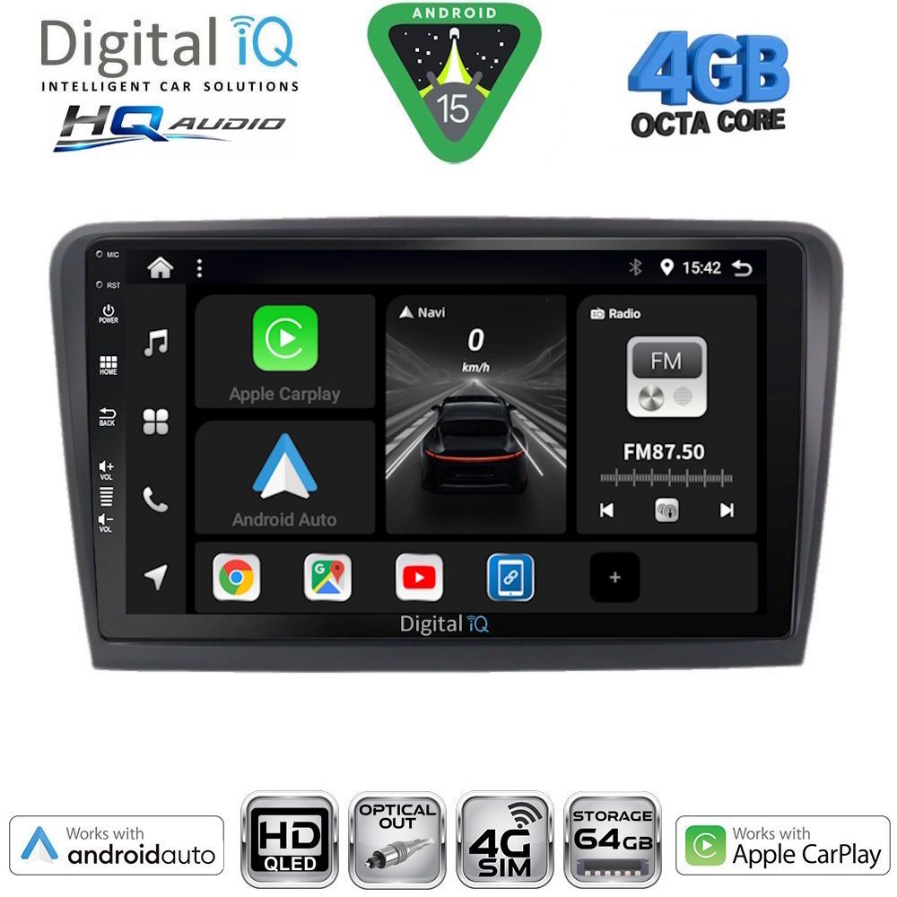 DIGITAL IQ BXK 19601_CPAA (9inc) MULTIMEDIA TABLET for SKODA RAPID mod. 2012-2023 DIGITAL IQ BXK 19601_CPAA (9inc) MULTIMEDIA TABLET for SKODA RAPID mod. 2012-2023