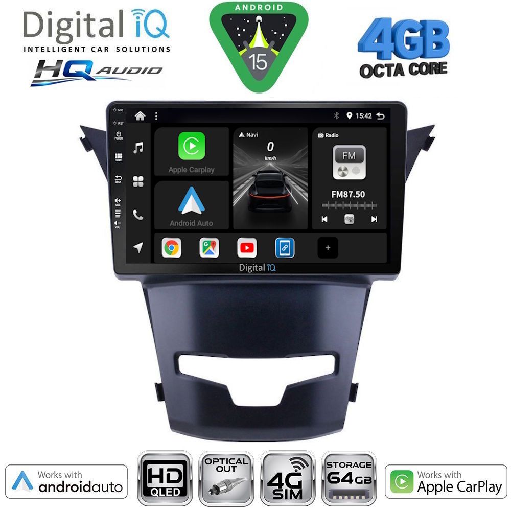 DIGITAL IQ BXK 19653_CPAA (9inc) MULTIMEDIA TABLET for SSANGYONG KORANDO mod. 2014-2019 DIGITAL IQ BXK 19653_CPAA (9inc) MULTIMEDIA TABLET for SSANGYONG KORANDO mod. 2014-2019