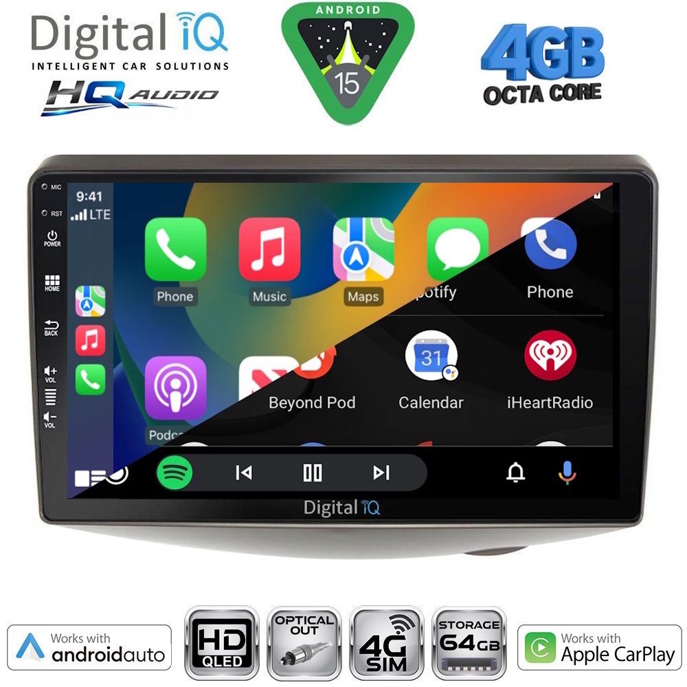 DIGITAL IQ BXK 19735_CPAA (9inc) MULTIMEDIA TABLET for TOYOTA YARIS mod. 1999-2006 DIGITAL IQ BXK 19735_CPAA (9inc) MULTIMEDIA TABLET for TOYOTA YARIS mod. 1999-2006