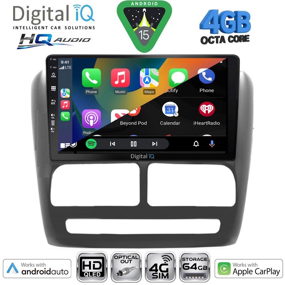 DIGITAL IQ BXK 19137_CPAA (9inc) MULTIMEDIA TABLET for FIAT DOBLO mod. 2010-2015 DIGITAL IQ BXK 19137_CPAA (9inc) MULTIMEDIA TABLET for FIAT DOBLO mod. 2010-2015