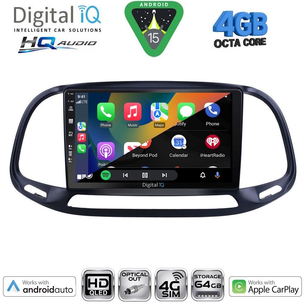 DIGITAL IQ BXK 19138_CPAA (9inc) MULTIMEDIA TABLET for FIAT DOBLO – OPEL COMBO mod. 2015-2018 DIGITAL IQ BXK 19138_CPAA (9inc) MULTIMEDIA TABLET for FIAT DOBLO – OPEL COMBO mod. 2015-2018