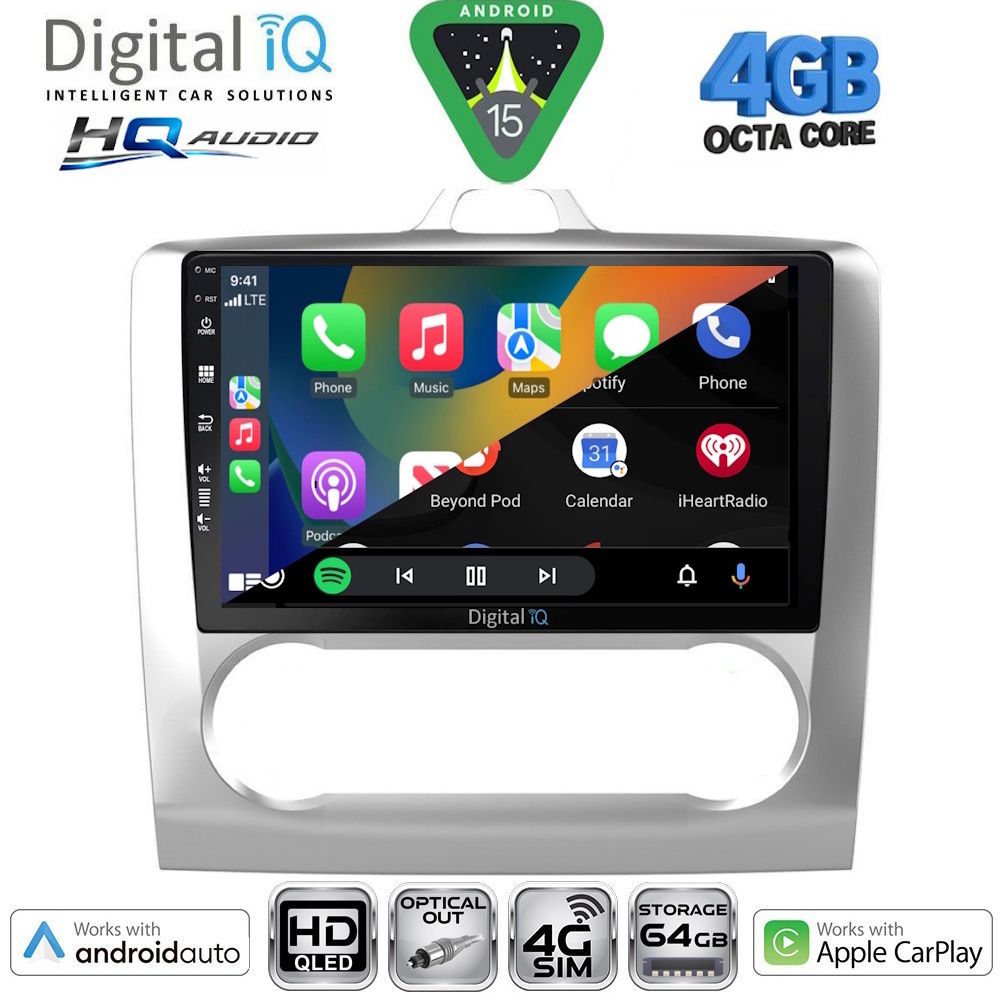 DIGITAL IQ BXK 19156SL_CPAA CLIMA (9inc) MULTIMEDIA TABLET for FORD FOCUS mod. 2005-2012 (SILVER) DIGITAL IQ BXK 19156SL_CPAA CLIMA (9inc) MULTIMEDIA TABLET for FORD FOCUS mod. 2005-2012 (SILVER)