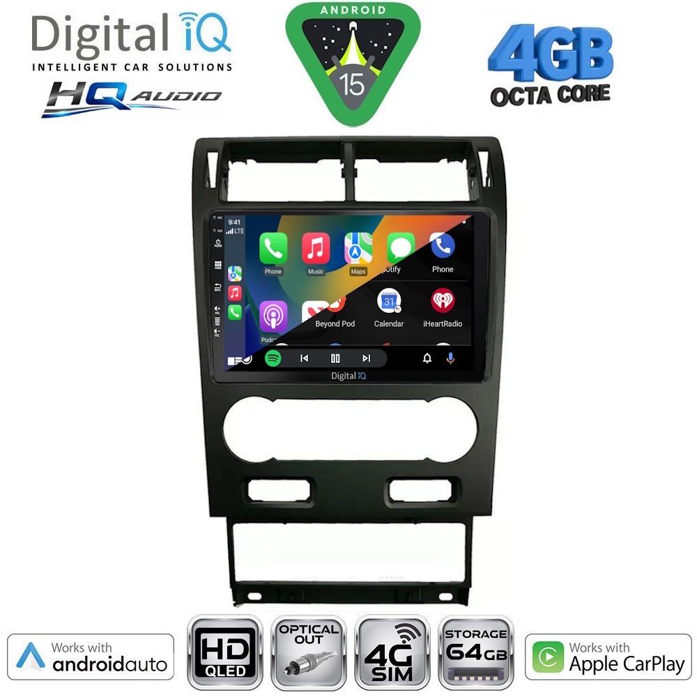 DIGITAL IQ BXK 19161A_CPAA (9inc) MULTIMEDIA TABLET for FORD MONDEO mod. 2003-2006 DIGITAL IQ BXK 19161A_CPAA (9inc) MULTIMEDIA TABLET for FORD MONDEO mod. 2003-2006