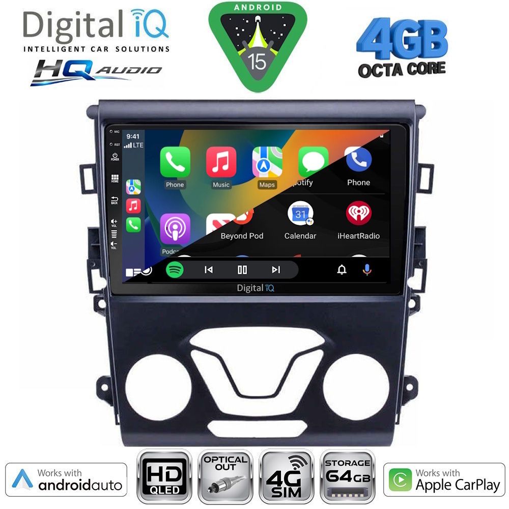 DIGITAL IQ BXK 19164_CPAA A/C (9inc) MULTIMEDIA TABLET for FORD MONDEO mod. 2014-2023 DIGITAL IQ BXK 19164_CPAA A/C (9inc) MULTIMEDIA TABLET for FORD MONDEO mod. 2014-2023