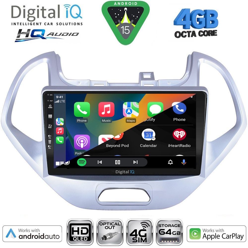 DIGITAL IQ BXK 19167LO_CPAA (9inc) MULTIMEDIA TABLET for FORD KA mod. 2017-2024 DIGITAL IQ BXK 19167LO_CPAA (9inc) MULTIMEDIA TABLET for FORD KA mod. 2017-2024