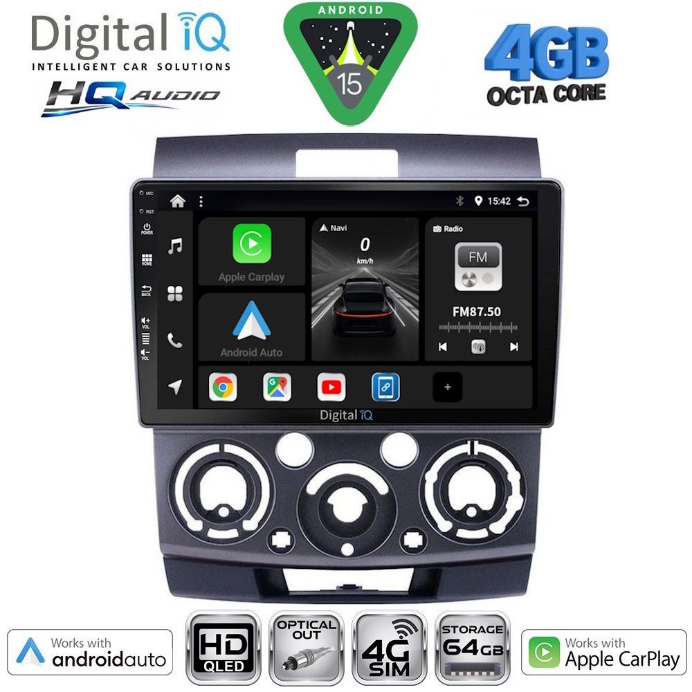 DIGITAL IQ BXK 19170_CPAA (9inc) MULTIMEDIA TABLET for FORD RANGER | MAZDA BT50 mod. 2006-2011 DIGITAL IQ BXK 19170_CPAA (9inc) MULTIMEDIA TABLET for FORD RANGER | MAZDA BT50 mod. 2006-2011
