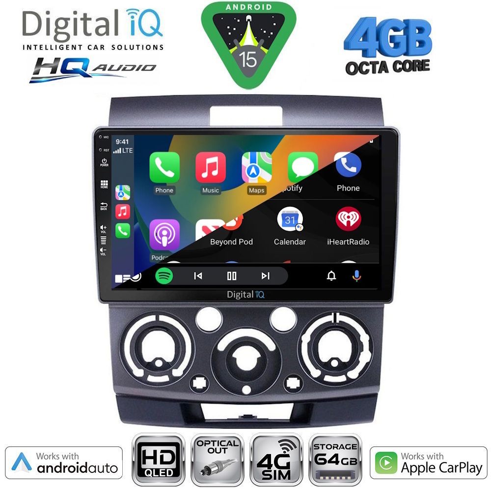 DIGITAL IQ BXK 19170_CPAA (9inc) MULTIMEDIA TABLET for FORD RANGER | MAZDA BT50 mod. 2006-2011 DIGITAL IQ BXK 19170_CPAA (9inc) MULTIMEDIA TABLET for FORD RANGER | MAZDA BT50 mod. 2006-2011