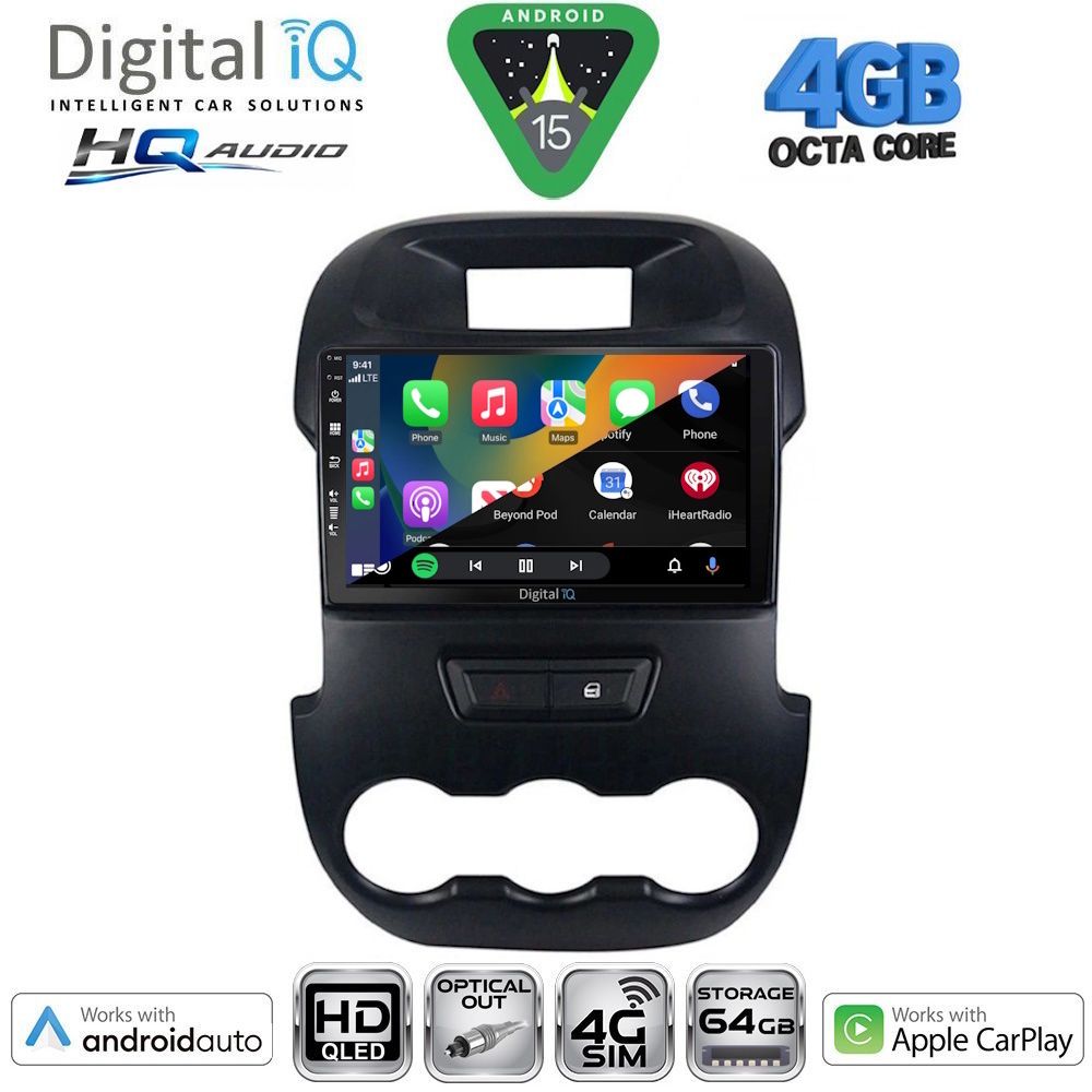 DIGITAL IQ BXK 19171_CPAA (9inc) MULTIMEDIA TABLET for FORD RANGER mod. 2011-2015 DIGITAL IQ BXK 19171_CPAA (9inc) MULTIMEDIA TABLET for FORD RANGER mod. 2011-2015