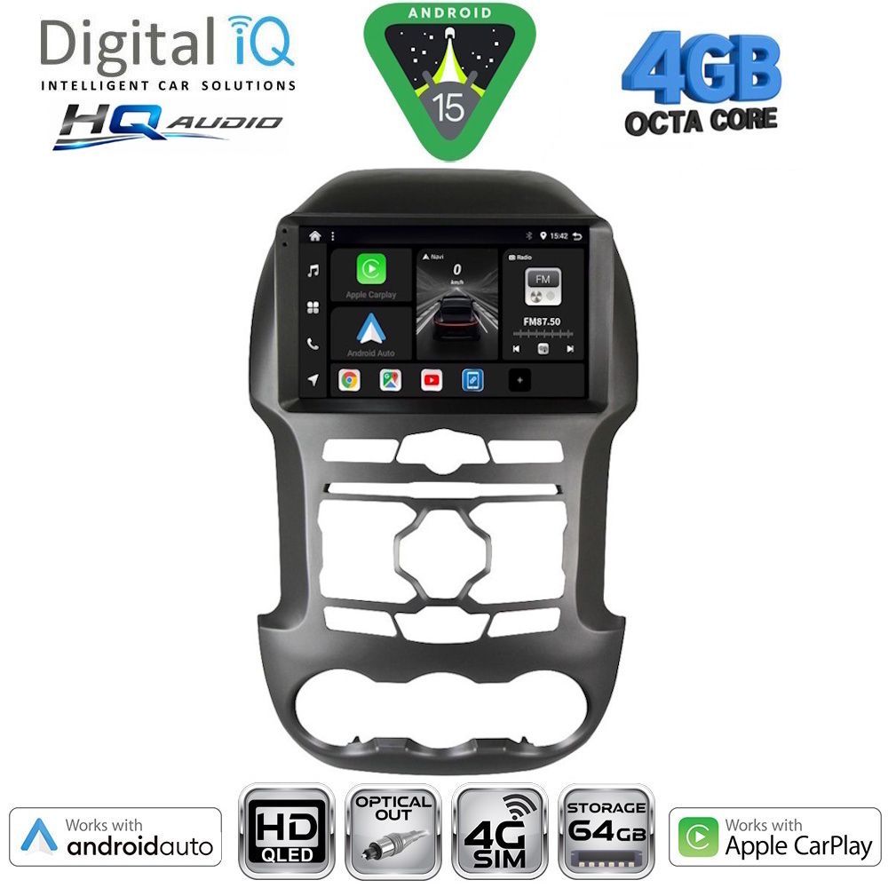DIGITAL IQ BXK 19171S_CPAA (9inc) MULTIMEDIA TABLET for FORD RANGER mod. 2011-2015 DIGITAL IQ BXK 19171S_CPAA (9inc) MULTIMEDIA TABLET for FORD RANGER mod. 2011-2015