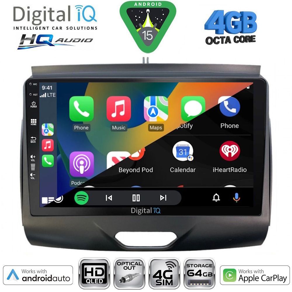 DIGITAL IQ BXK 19172B_CPAA (9inc) MULTIMEDIA TABLET for FORD RANGER mod. 2015-2018 DIGITAL IQ BXK 19172B_CPAA (9inc) MULTIMEDIA TABLET for FORD RANGER mod. 2015-2018