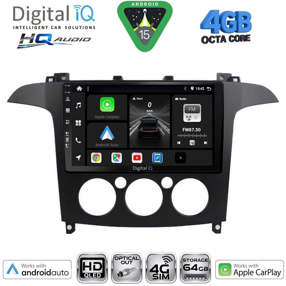 DIGITAL IQ BXK 19175_CPAA A/C (9inc) MULTIMEDIA TABLET for FORD SMAX mod. 2006-2014 DIGITAL IQ BXK 19175_CPAA A/C (9inc) MULTIMEDIA TABLET for FORD SMAX mod. 2006-2014