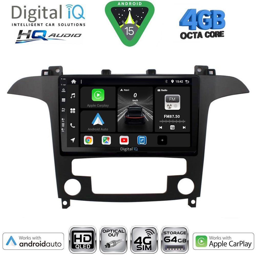 DIGITAL IQ BXK 19175_CPAA CLIMA (9inc) MULTIMEDIA TABLET for FORD SMAX mod. 2006-2014 DIGITAL IQ BXK 19175_CPAA CLIMA (9inc) MULTIMEDIA TABLET for FORD SMAX mod. 2006-2014
