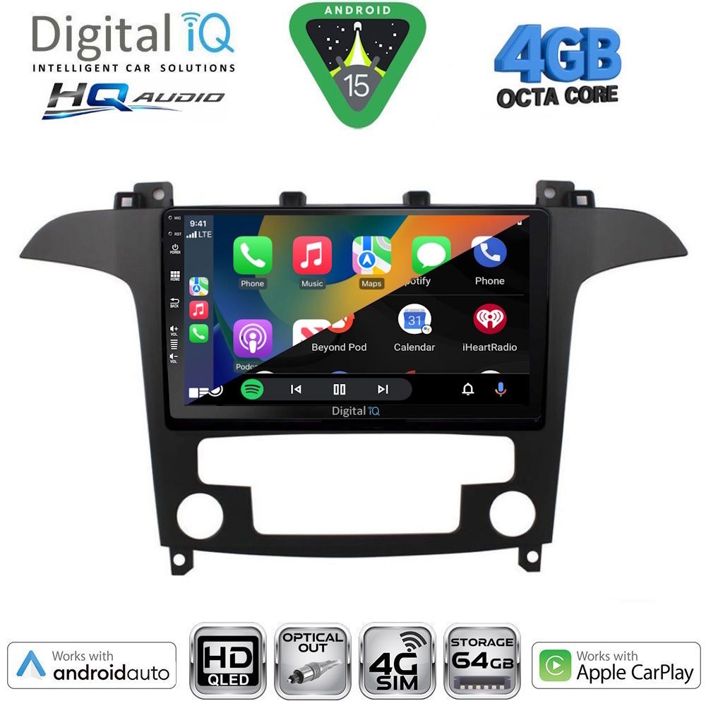 DIGITAL IQ BXK 19175_CPAA CLIMA (9inc) MULTIMEDIA TABLET for FORD SMAX mod. 2006-2014 DIGITAL IQ BXK 19175_CPAA CLIMA (9inc) MULTIMEDIA TABLET for FORD SMAX mod. 2006-2014
