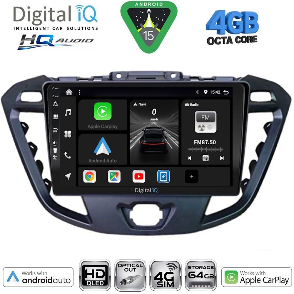 DIGITAL IQ BXK 19177_CPAA (9inc) MULTIMEDIA TABLET for FORD TRANSIT CUSTOM | TOURNEO CUSTOM mod. 2013-2019 DIGITAL IQ BXK 19177_CPAA (9inc) MULTIMEDIA TABLET for FORD TRANSIT CUSTOM | TOURNEO CUSTOM mod. 2013-2019