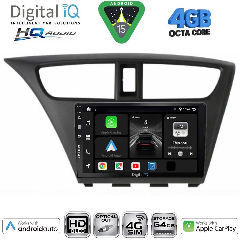 DIGITAL IQ BXK 19190_CPAA (9inc) MULTIMEDIA TABLET for HONDA CIVIC mod. 2012-2016 DIGITAL IQ BXK 19190_CPAA (9inc) MULTIMEDIA TABLET for HONDA CIVIC mod. 2012-2016