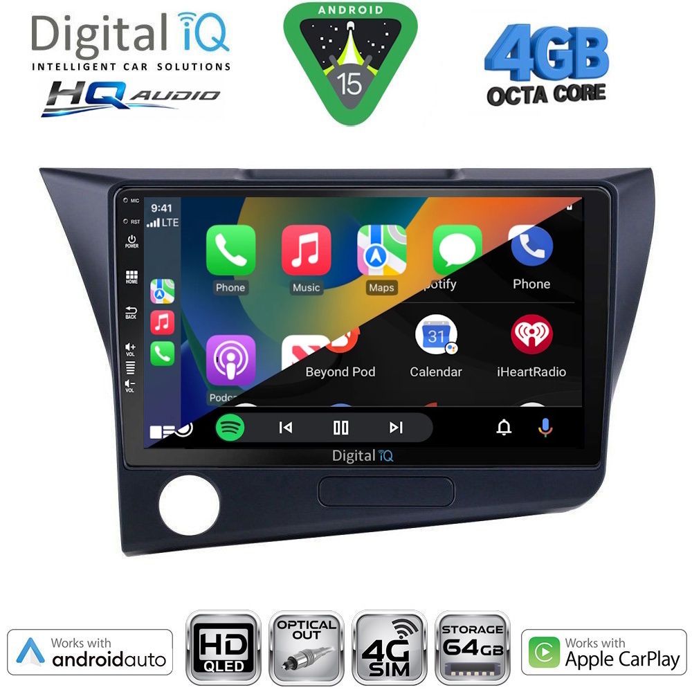 DIGITAL IQ BXK 19203_CPAA (9inc) MULTIMEDIA TABLET for HONDA CRZ mod. 2010-2016 DIGITAL IQ BXK 19203_CPAA (9inc) MULTIMEDIA TABLET for HONDA CRZ mod. 2010-2016