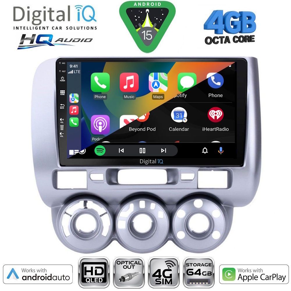 DIGITAL IQ BXK 19210_CPAA A/C (9inc) MULTIMEDIA TABLET for HONDA JAZZ mod. 2002-2008 DIGITAL IQ BXK 19210_CPAA A/C (9inc) MULTIMEDIA TABLET for HONDA JAZZ mod. 2002-2008