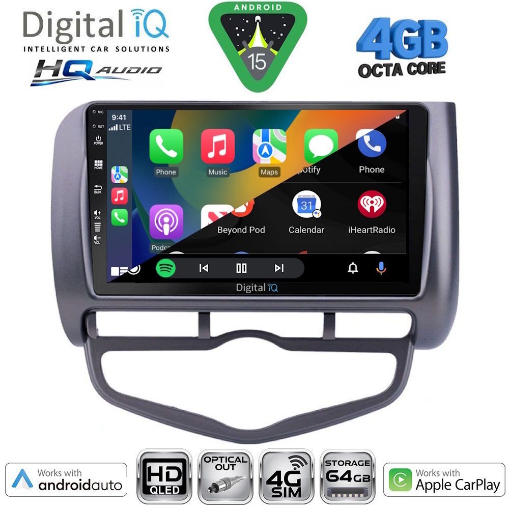 DIGITAL IQ BXK 19210_CPAA CLIMA (9inc) MULTIMEDIA TABLET for HONDA JAZZ mod. 2002-2008 DIGITAL IQ BXK 19210_CPAA CLIMA (9inc) MULTIMEDIA TABLET for HONDA JAZZ mod. 2002-2008