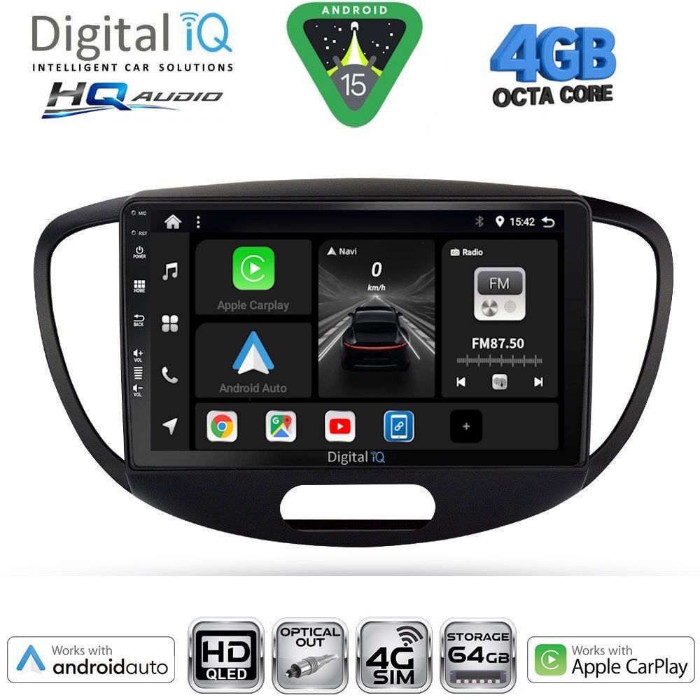 DIGITAL IQ BXK 19223_CPAA (9inc) MULTIMEDIA TABLET for HYUNDAI i10 mod. 2008-2013 DIGITAL IQ BXK 19223_CPAA (9inc) MULTIMEDIA TABLET for HYUNDAI i10 mod. 2008-2013