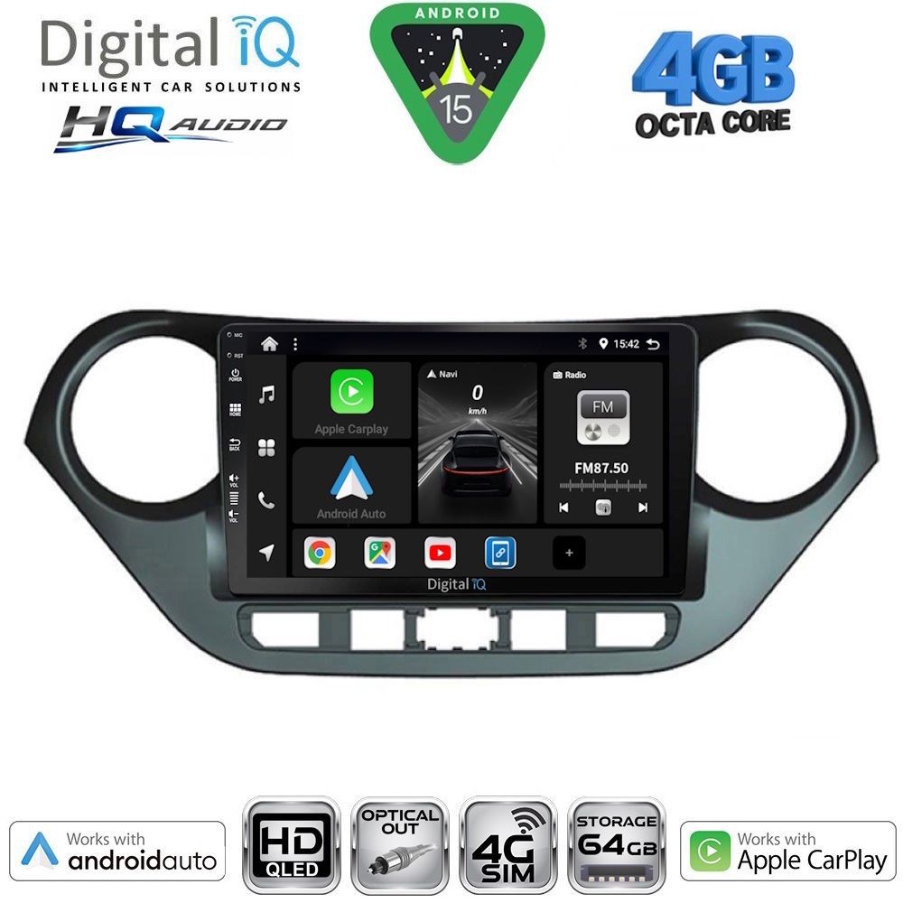 DIGITAL IQ BXK 19224_CPAA (9inc) MULTIMEDIA TABLET for HYUNDAI i10 mod. 2014-2020 DIGITAL IQ BXK 19224_CPAA (9inc) MULTIMEDIA TABLET for HYUNDAI i10 mod. 2014-2020