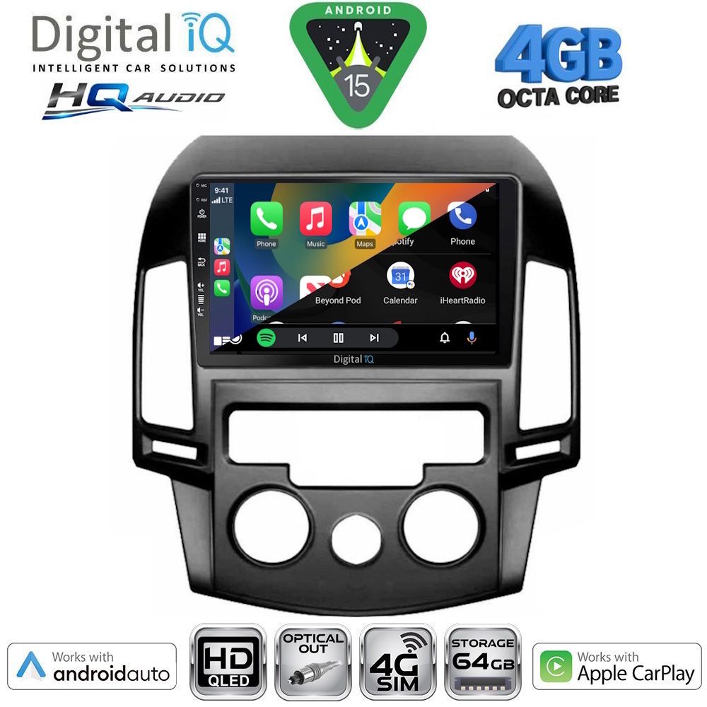 DIGITAL IQ BXK 19231_CPAA A/C (9inc) MULTIMEDIA TABLET for HYUNDAI i30 mod. 2007-2012 DIGITAL IQ BXK 19231_CPAA A/C (9inc) MULTIMEDIA TABLET for HYUNDAI i30 mod. 2007-2012