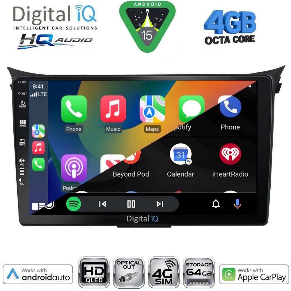 DIGITAL IQ BXK 19232_CPAA (9inc) MULTIMEDIA TABLET for HYUNDAI i30 mod. 2012-2017 DIGITAL IQ BXK 19232_CPAA (9inc) MULTIMEDIA TABLET for HYUNDAI i30 mod. 2012-2017