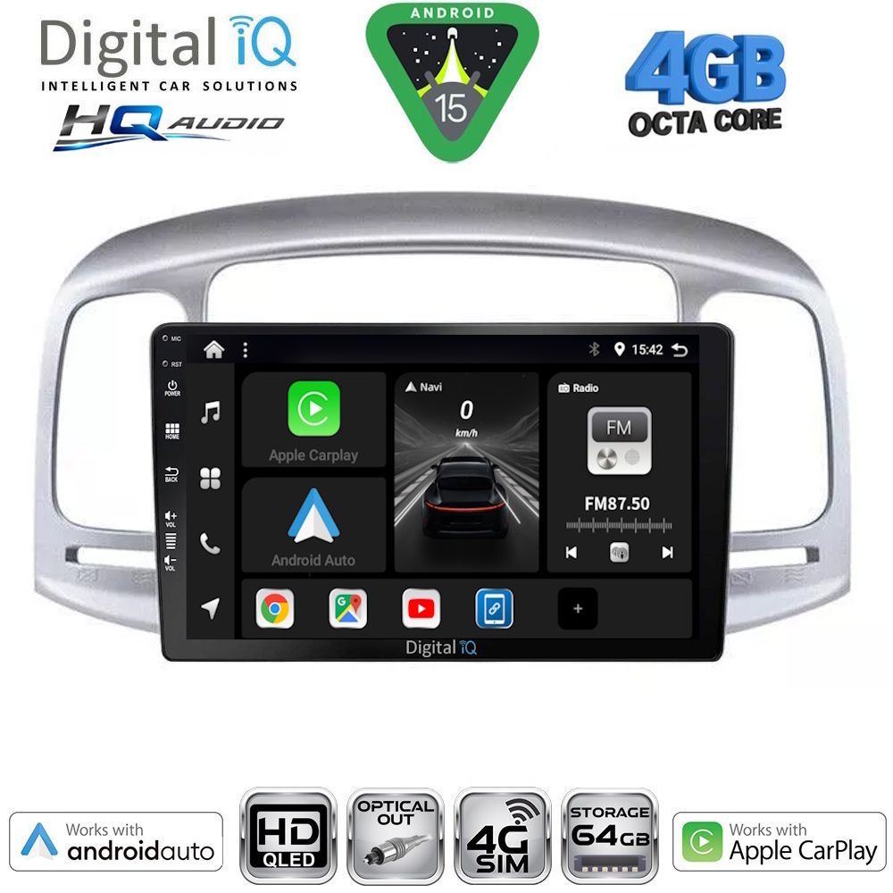 DIGITAL IQ BXK 19249SL_CPAA (9inc) MULTIMEDIA TABLET for HYUNDAI ACCENT mod. 2005-2012 (SILVER) DIGITAL IQ BXK 19249SL_CPAA (9inc) MULTIMEDIA TABLET for HYUNDAI ACCENT mod. 2005-2012 (SILVER)