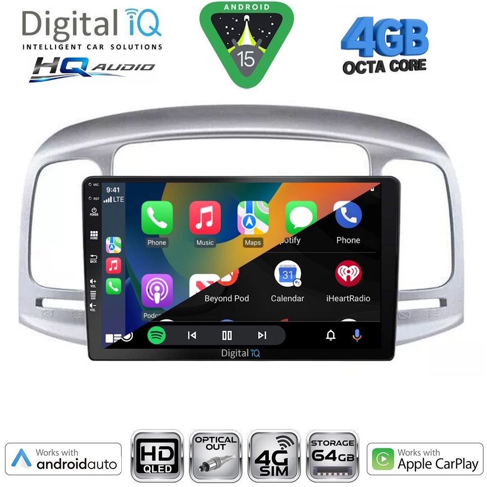 DIGITAL IQ BXK 19249SL_CPAA (9inc) MULTIMEDIA TABLET for HYUNDAI ACCENT mod. 2005-2012 (SILVER) DIGITAL IQ BXK 19249SL_CPAA (9inc) MULTIMEDIA TABLET for HYUNDAI ACCENT mod. 2005-2012 (SILVER)