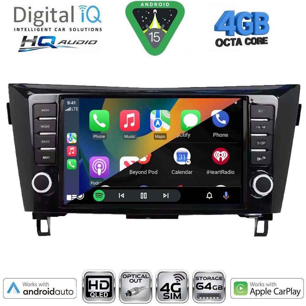 DIGITAL IQ BXK 19467_CPAA (9inc) MULTIMEDIA TABLET for NISSAN QASHQAI - XTRAIL mod. 2014-2021 DIGITAL IQ BXK 19467_CPAA (9inc) MULTIMEDIA TABLET for NISSAN QASHQAI - XTRAIL mod. 2014-2021