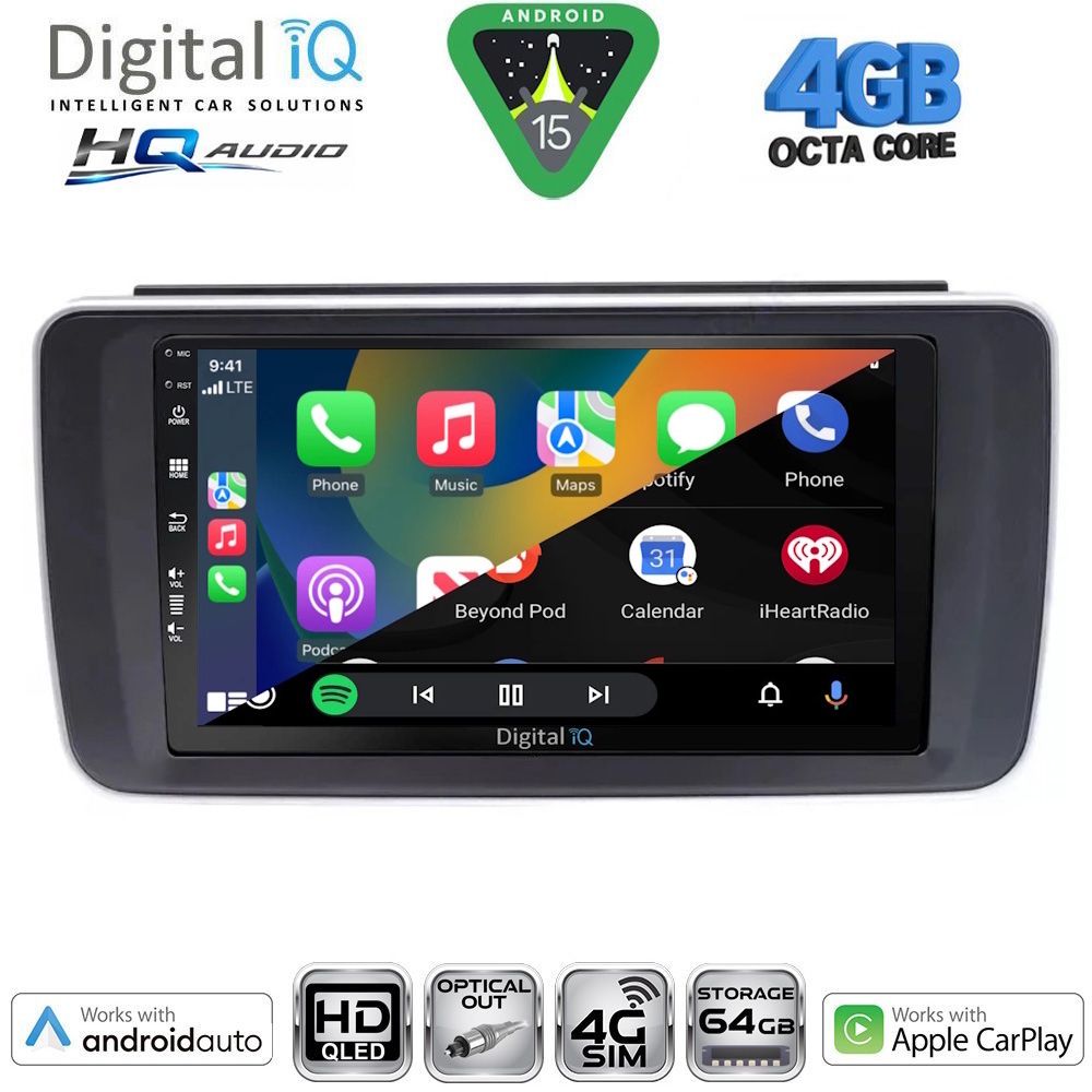 DIGITAL IQ BXK 19473_CPAA (9inc) MULTIMEDIA TABLET for NISSAN LEAF mod. 2018-2026 DIGITAL IQ BXK 19473_CPAA (9inc) MULTIMEDIA TABLET for NISSAN LEAF mod. 2018-2026