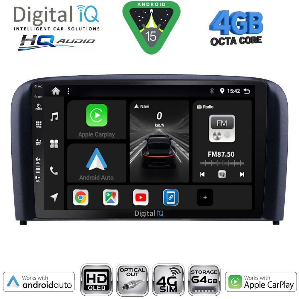 DIGITAL IQ BXK 19786_CPAA (9inc) MULTIMEDIA TABLET for VOLVO S80 mod. 1998-2006 DIGITAL IQ BXK 19786_CPAA (9inc) MULTIMEDIA TABLET for VOLVO S80 mod. 1998-2006