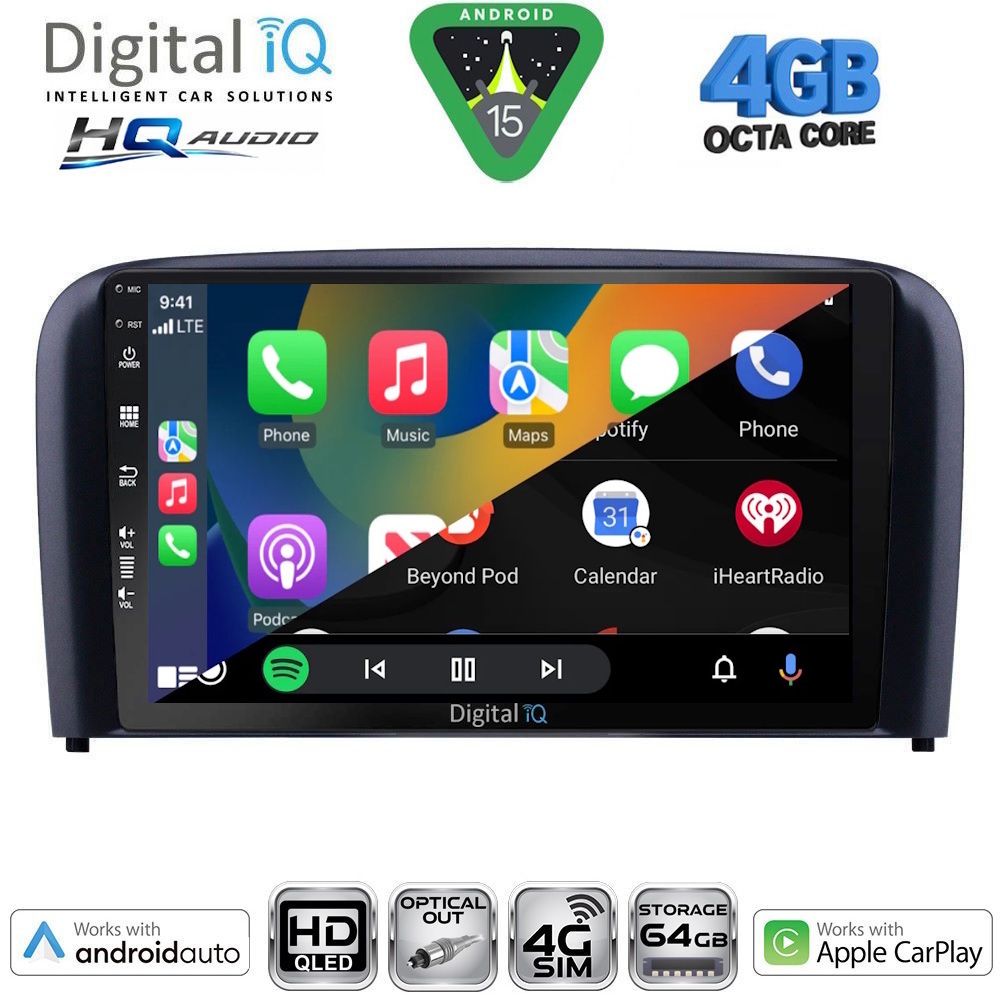 DIGITAL IQ BXK 19786_CPAA (9inc) MULTIMEDIA TABLET for VOLVO S80 mod. 1998-2006 DIGITAL IQ BXK 19786_CPAA (9inc) MULTIMEDIA TABLET for VOLVO S80 mod. 1998-2006