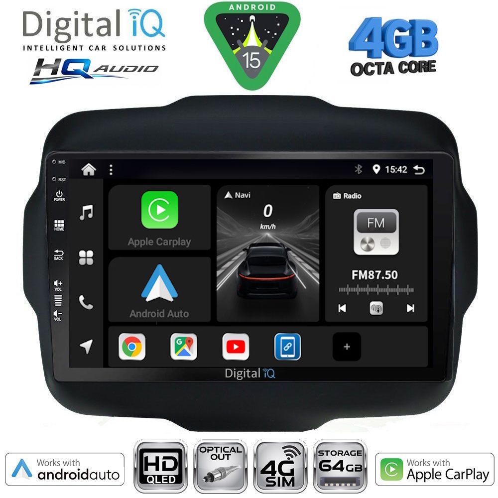 DIGITAL IQ BXK 19290_CPAA (9inc) MULTIMEDIA TABLET for JEEP RENEGADE mod. 2014-2025 DIGITAL IQ BXK 19290_CPAA (9inc) MULTIMEDIA TABLET for JEEP RENEGADE mod. 2014-2025