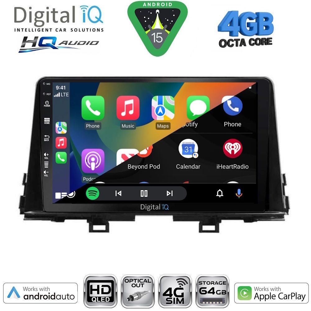 DIGITAL IQ BXK 19310_CPAA (9inc) MULTIMEDIA TABLET for KIA PICANTO mod. 2021-2026 DIGITAL IQ BXK 19310_CPAA (9inc) MULTIMEDIA TABLET for KIA PICANTO mod. 2021-2026
