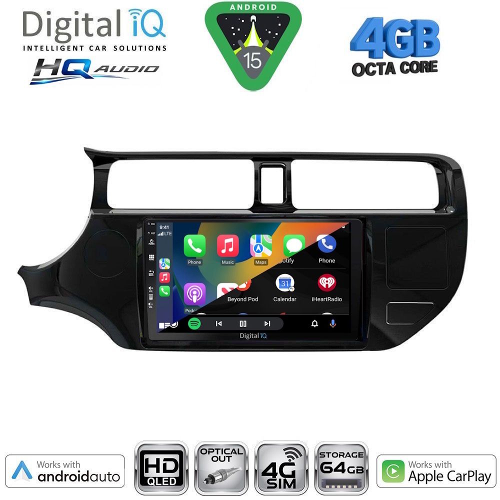 DIGITAL IQ BXK 19314_CPAA (9inc) MULTIMEDIA TABLET for KIA RIO mod. 2012-2015 DIGITAL IQ BXK 19314_CPAA (9inc) MULTIMEDIA TABLET for KIA RIO mod. 2012-2015