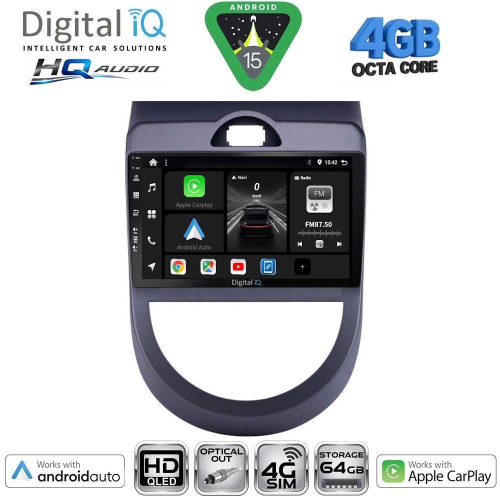 DIGITAL IQ BXK 19320_CPAA (9inc) MULTIMEDIA TABLET for KIA SOUL mod. 2008-2013 DIGITAL IQ BXK 19320_CPAA (9inc) MULTIMEDIA TABLET for KIA SOUL mod. 2008-2013